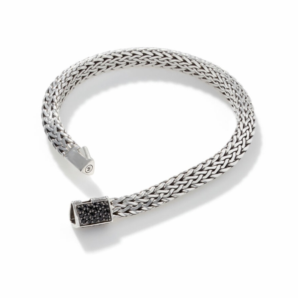 John Hardy Silver Bracelet with Black Accents